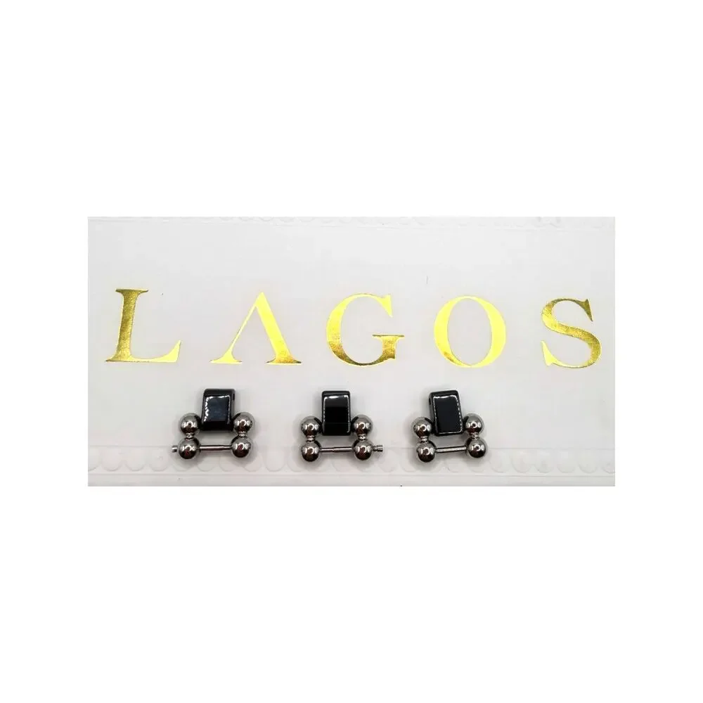 Lagos Smart Caviar Link Sizing Tool W/Black Ceramic & 18K Replacement Band Links